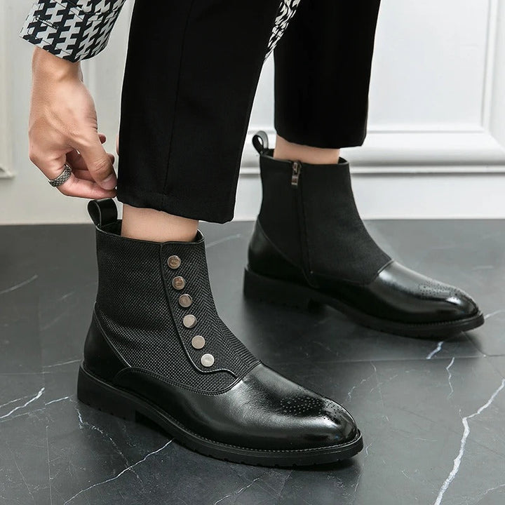 Levi Luxe Leather Men's Boots-Black-6-State of Style