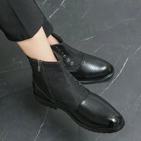 Levi Luxe Leather Men's Boots-Black-6-State of Style