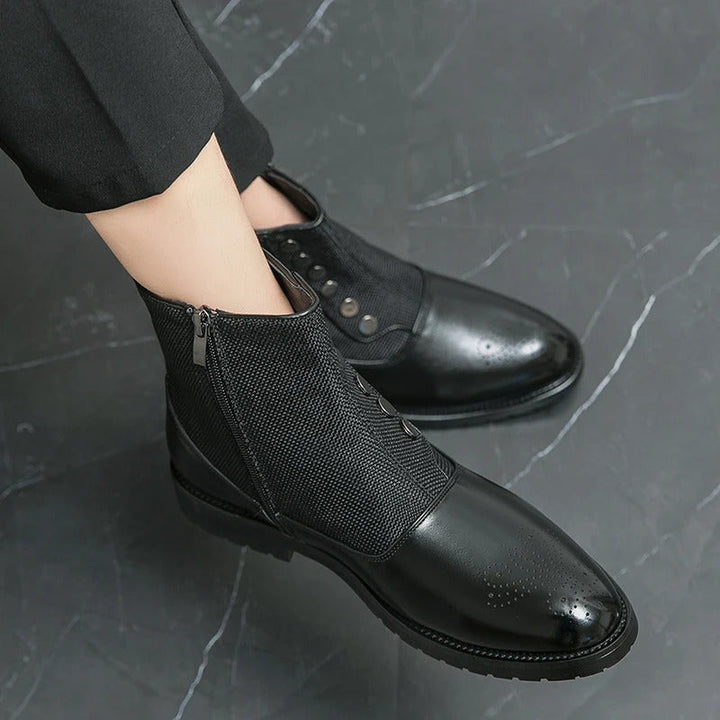 Levi Luxe Leather Men's Boots-Black-6-State of Style