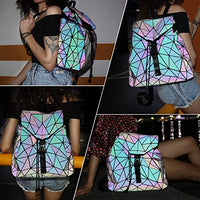 Reflective Colour-Changing Geometric Backpack for Women