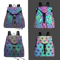 Reflective Colour-Changing Geometric Backpack for Women