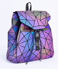Reflective Colour-Changing Geometric Backpack for Women