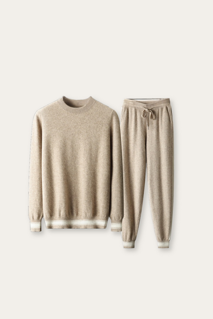 Light Brown Cashmere Merino Wool Set – Alessio-S-State of Style