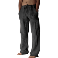 Light & comfortable men's summer trousers made of linen – Nilo-Dark grey-S-State of Style
