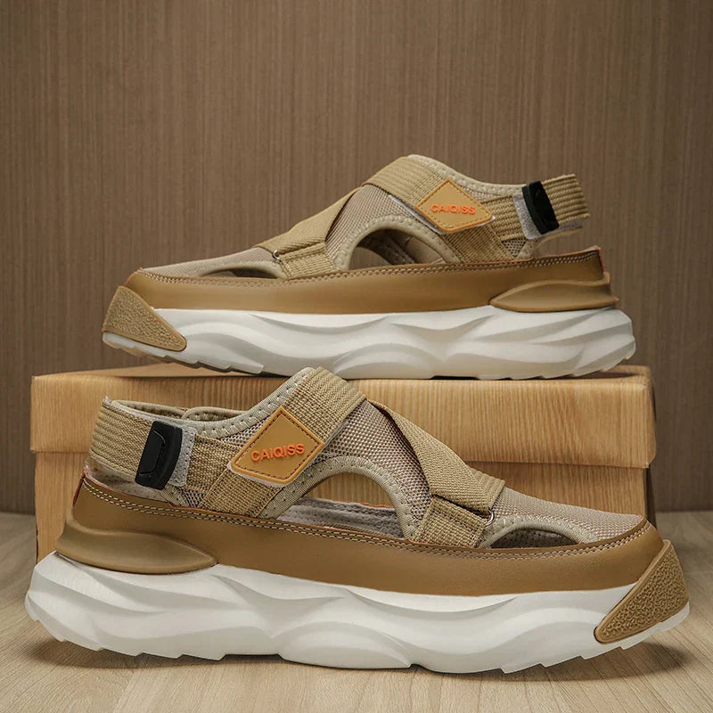Light EVA summer slippers for women and men with designer look – Elian-Beige-3.5-State of Style