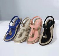 Light flat summer sandals for women – Elodie-Blue-3-State of Style