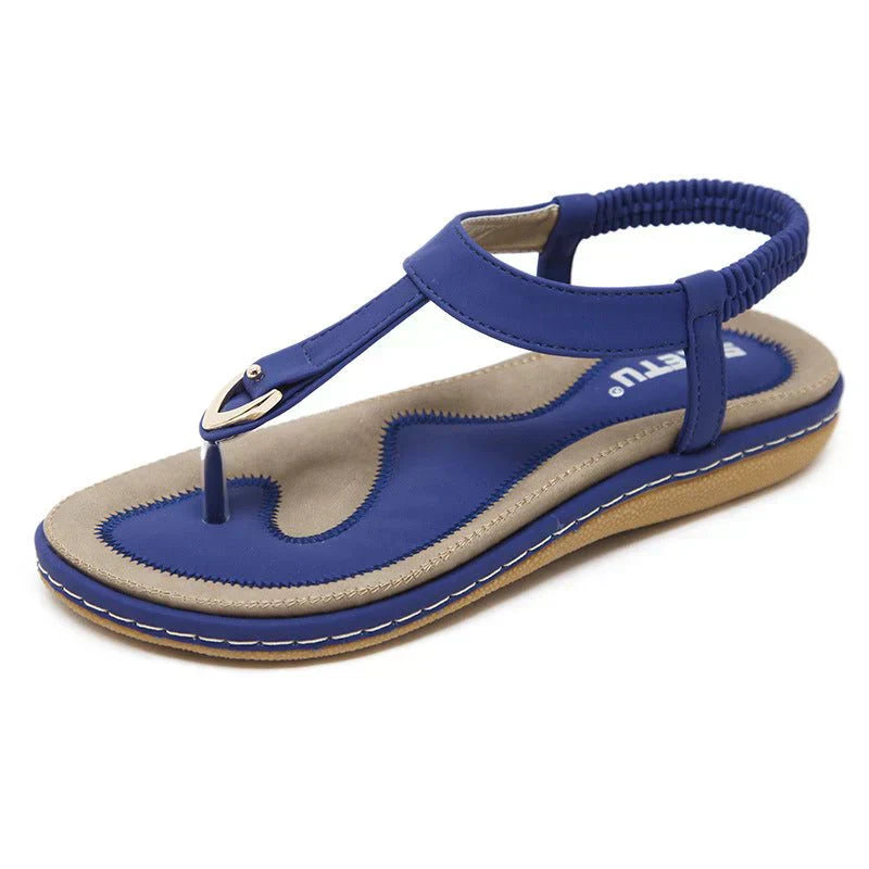 Light flat summer sandals for women – Elodie-Blue-3-State of Style