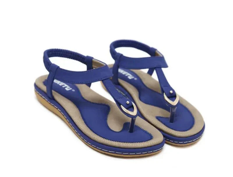 Light flat summer sandals for women – Elodie-Blue-3-State of Style