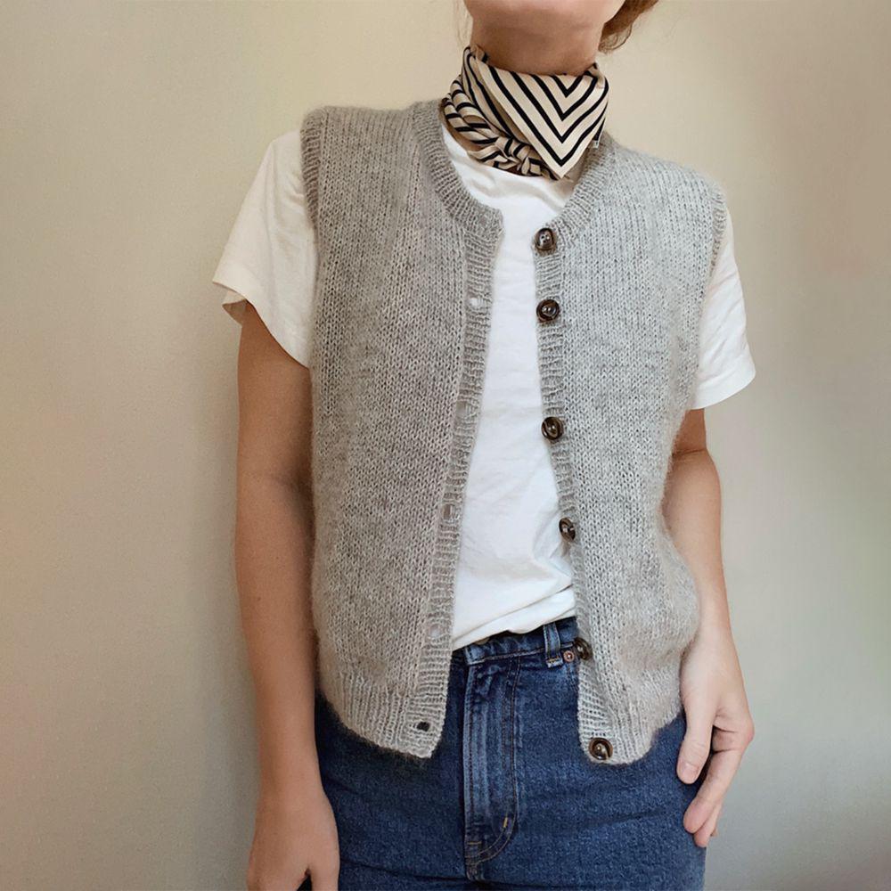 Light Grey Sleeveless Women's Vest - Celeste-S-State of Style