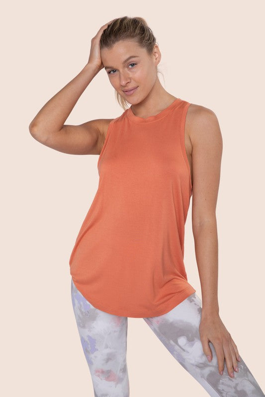 Light Ladies Flow Tank Top – Liora-Orange-S-State of Style