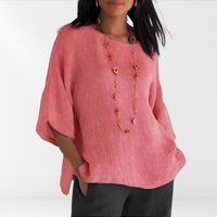 Light Ladies Shirt with Long Sleeves – Mae-Pink-S-State of Style