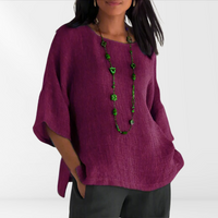 Light Ladies Shirt with Long Sleeves – Mae-Purple-S-State of Style
