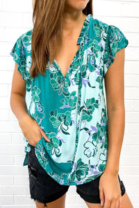 Light Ladies Summer Top – Isaline-Flowers-S-State of Style