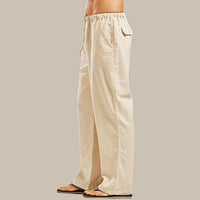Light Linen Summer Trousers for Men – Milan-Beige-S-State of Style