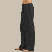 Light Linen Summer Trousers for Men – Milan-Black-S-State of Style