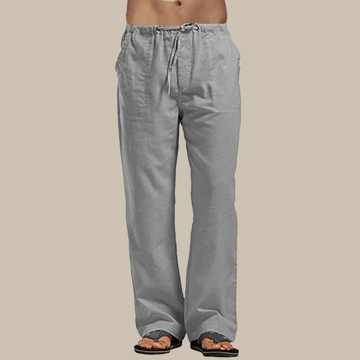 Light Linen Summer Trousers for Men – Milan-Dark grey-S-State of Style