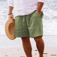 Light men's casual shorts with pockets and drawstring – Enzo-Green-S-State of Style
