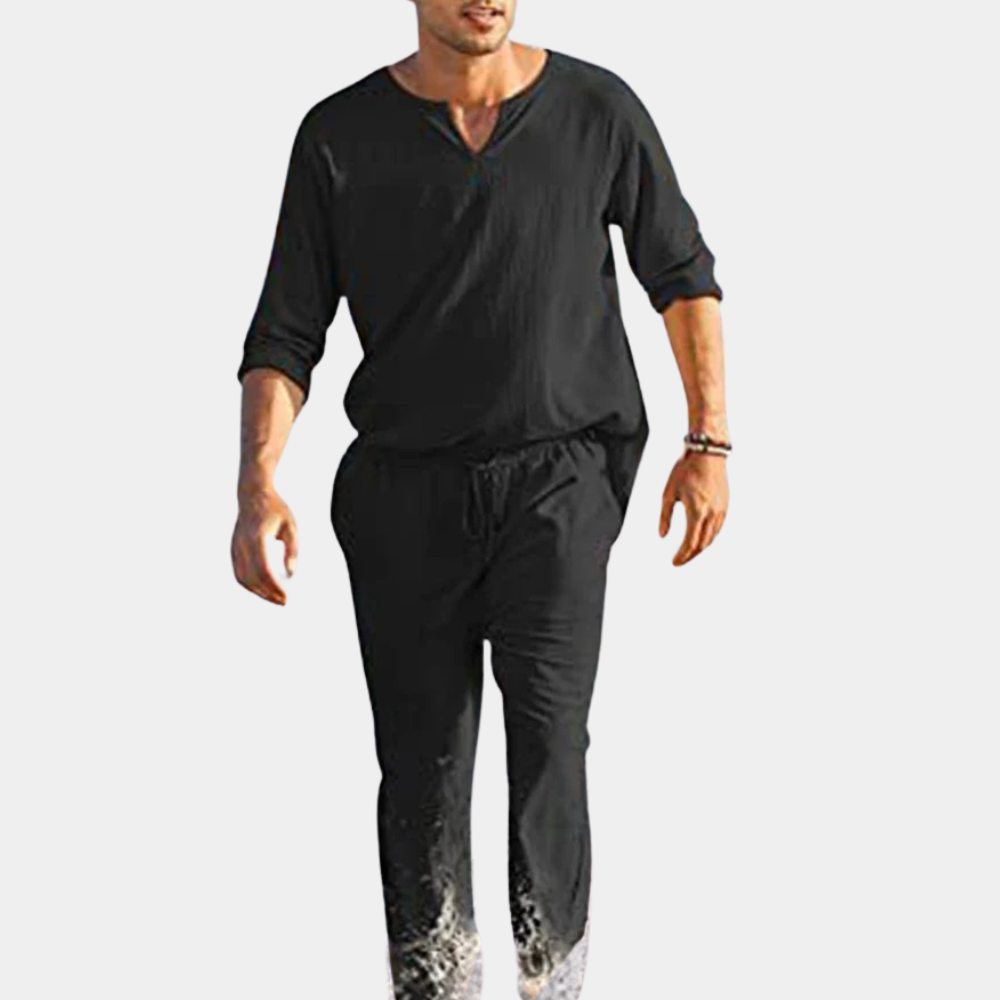 Light Men's Set 2-Piece – Bastien-Black-S-State of Style