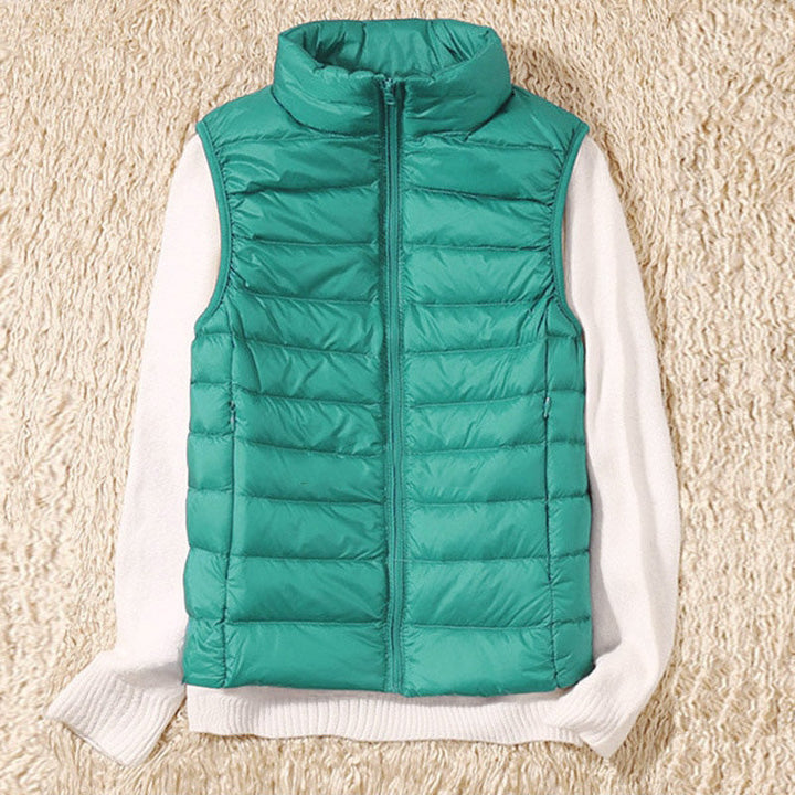 Light quilted vest with a feminine fit – Juliette-Light blue-S-State of Style