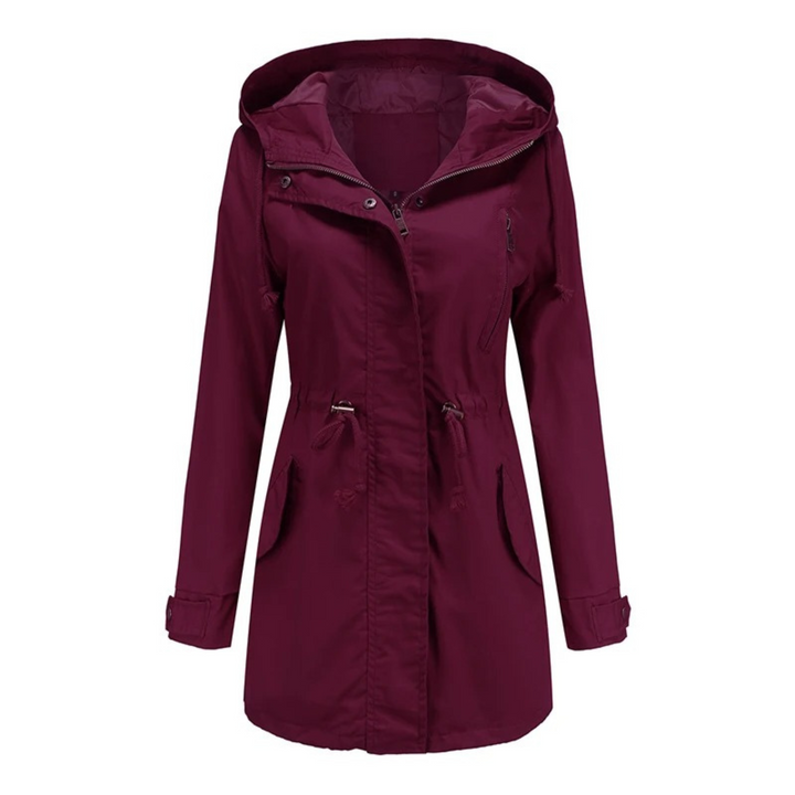 Light & Stylish Women's Summer Jacket with Long Fit – Amira-Red-S-State of Style