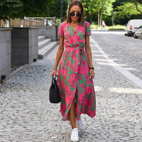 Light Summer Dress - Avery-Red-Blue-S-State of Style