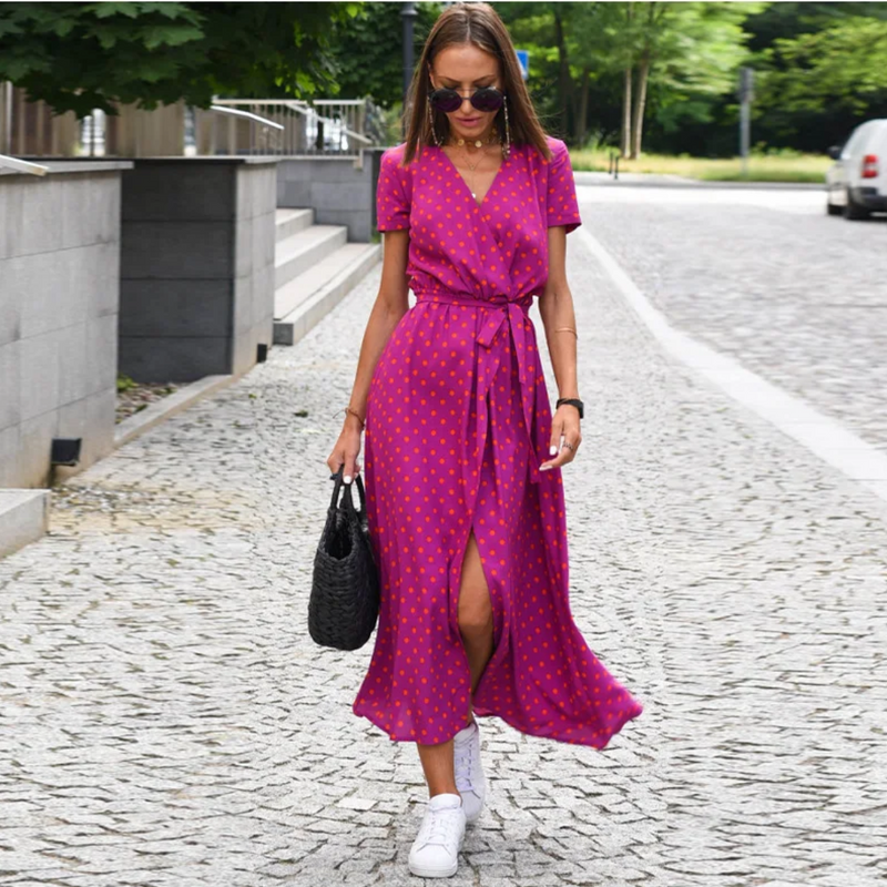 Light Summer Dress - Avery-Red Dot-S-State of Style