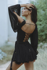 Light Summer Dress with Built-in Shorts – Nola-Green-S-State of Style