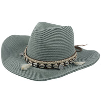 Light summer hat with shells and tassels - Jasmine-Green-State of Style