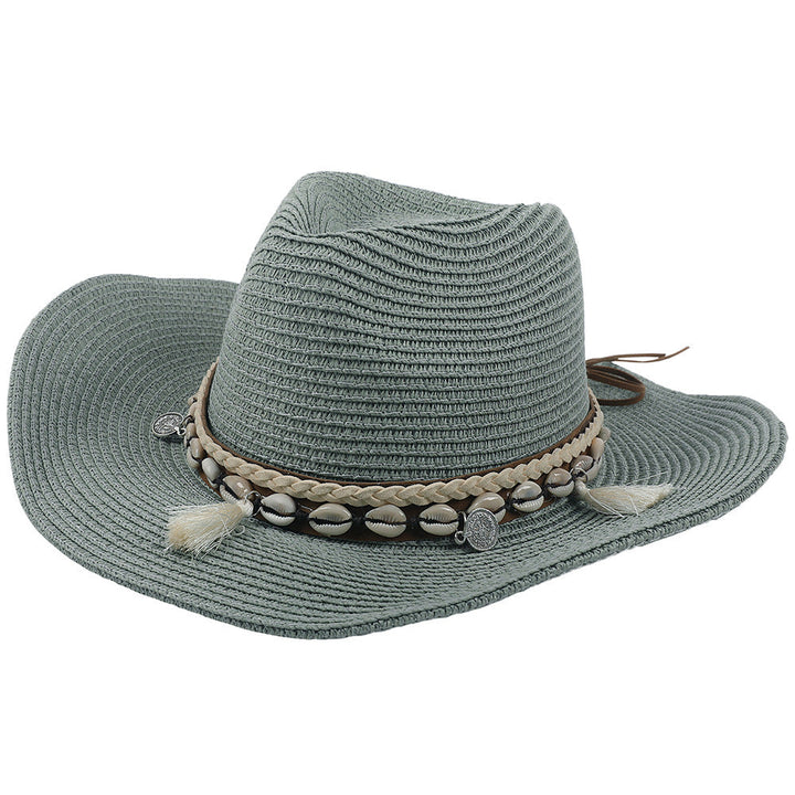 Light summer hat with shells and tassels - Jasmine-Green-State of Style