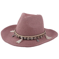 Light summer hat with shells and tassels - Jasmine-Purple-State of Style
