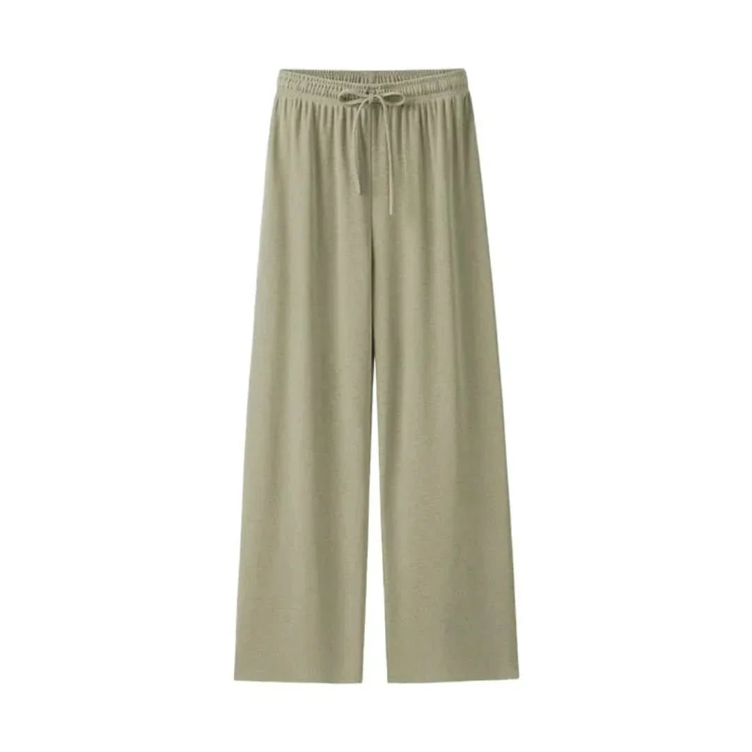 Light summer linen trousers for women – Mira-Green-L-State of Style