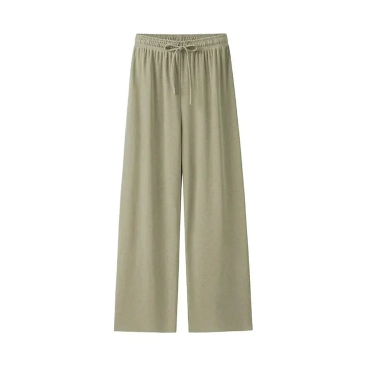 Light summer linen trousers for women – Mira-Green-L-State of Style