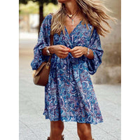 Light summer midi dress with a fitted silhouette - Elina-Blue-S-State of Style