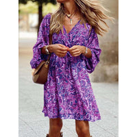 Light summer midi dress with a fitted silhouette - Elina-Purple-S-State of Style