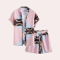 Light Summer Set for Men - Elias-Pink-S-State of Style