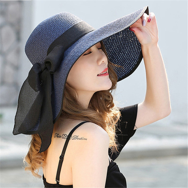 Light women's summer hat with a wide brim and stylish design – Vivian-Blue-State of Style