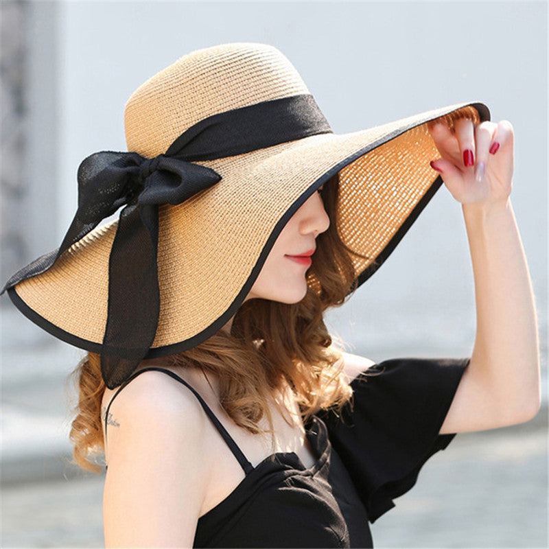 Light women's summer hat with a wide brim and stylish design – Vivian-Khaki-State of Style