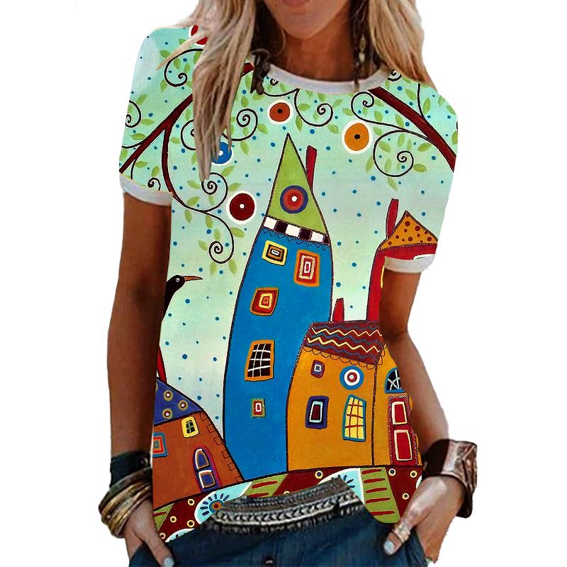 Light women's T-shirt with print for everyday and holiday - SummerFun-S-State of Style