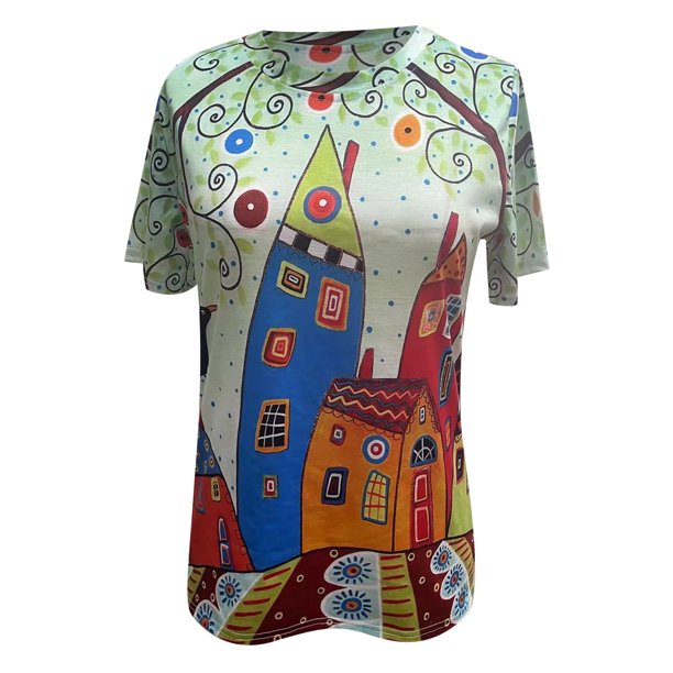 Light women's T-shirt with print for everyday and holiday - SummerFun-S-State of Style