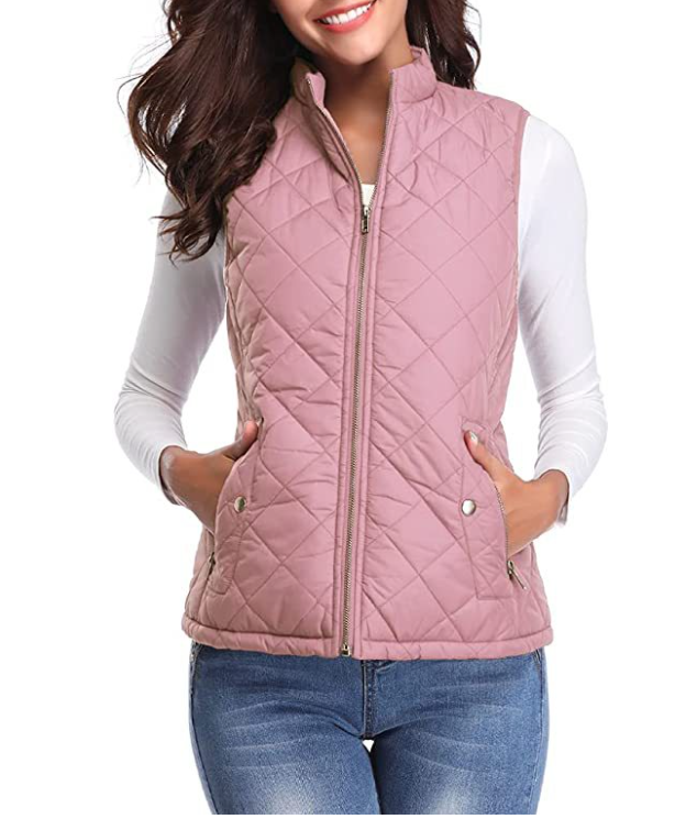 Lightly Padded Stylish Women's Bodywarmer - Lara-Pink-S-State of Style