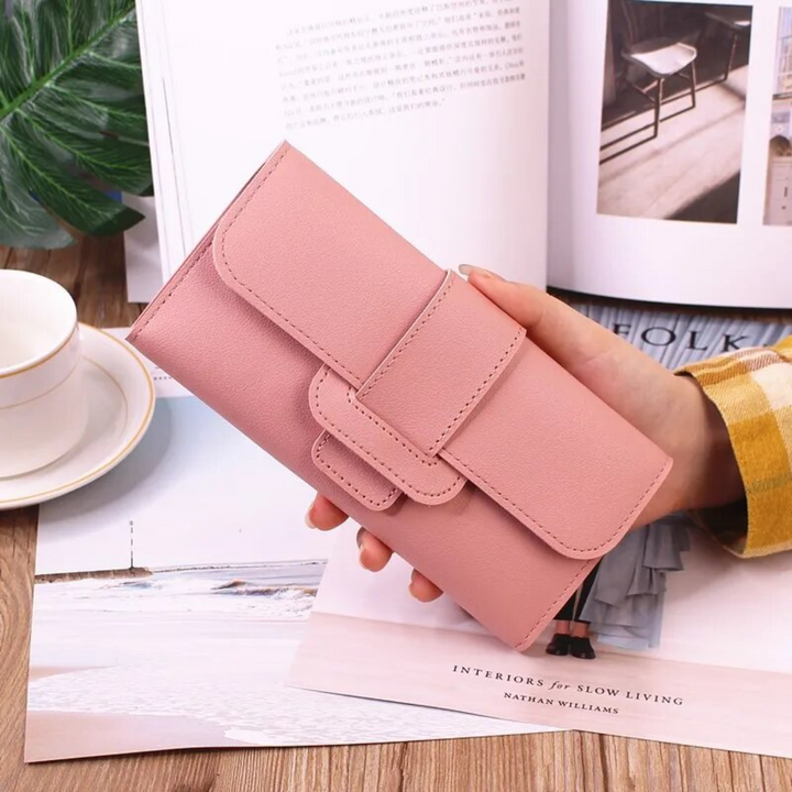 Minimalist Long Leather Wallet – Elegant & Organised Design
