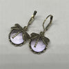 Elegant Dragonfly Moonstone Drop Earrings