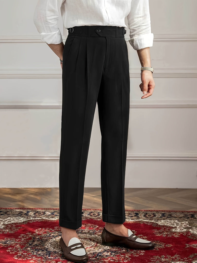 Lightweight Black Business Trousers for Men - Finn-S-State of Style