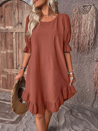 Lightweight Boho Summer Dress – Ylva-Brown-S-State of Style