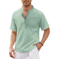 Lightweight Breathable Plus-Size Summer Shirt-Green-2XL-State of Style