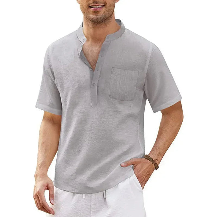 Lightweight Breathable Plus-Size Summer Shirt-Grey-2XL-State of Style