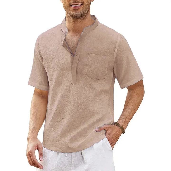 Lightweight Breathable Plus-Size Summer Shirt-Khaki-2XL-State of Style