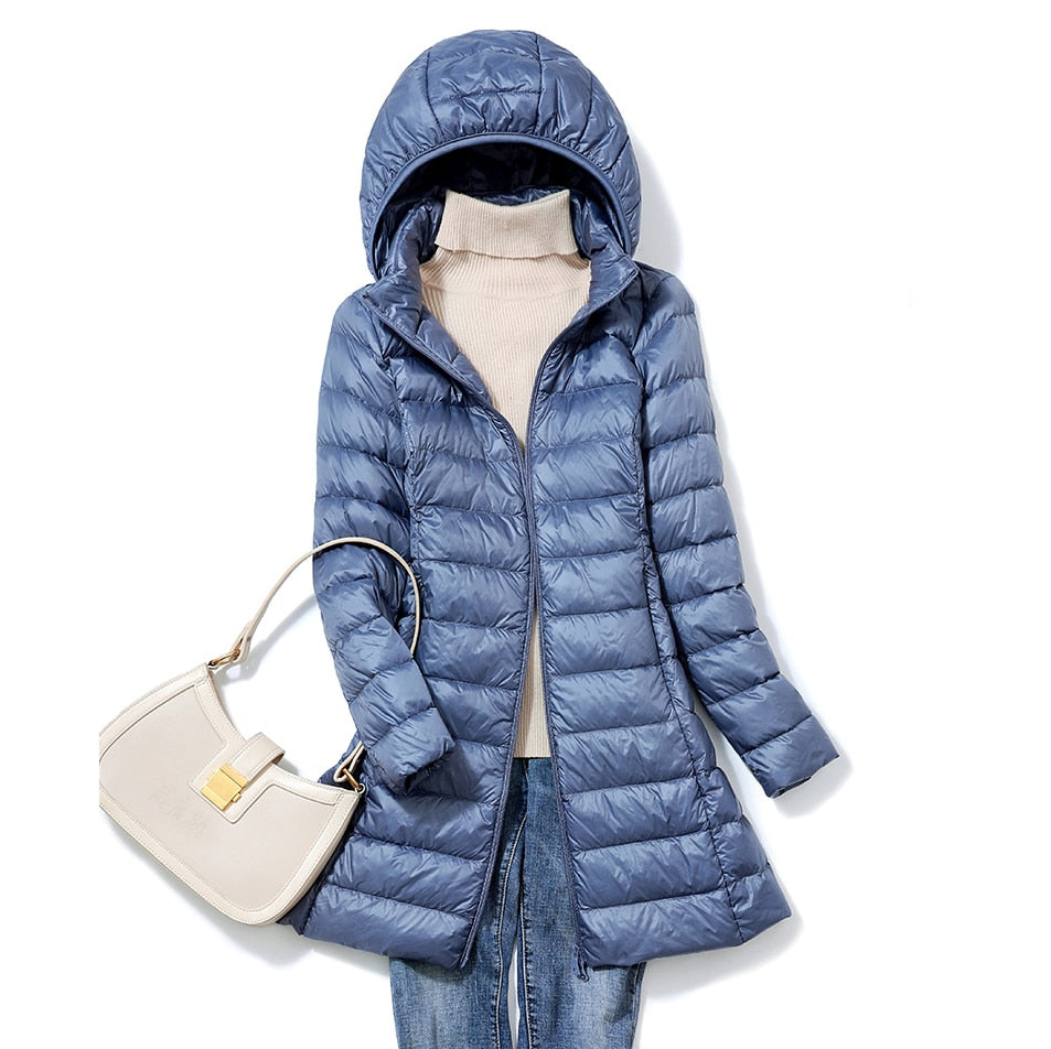 Lightweight Casual Women's Winter Jacket - Nova-Blue-M-State of Style