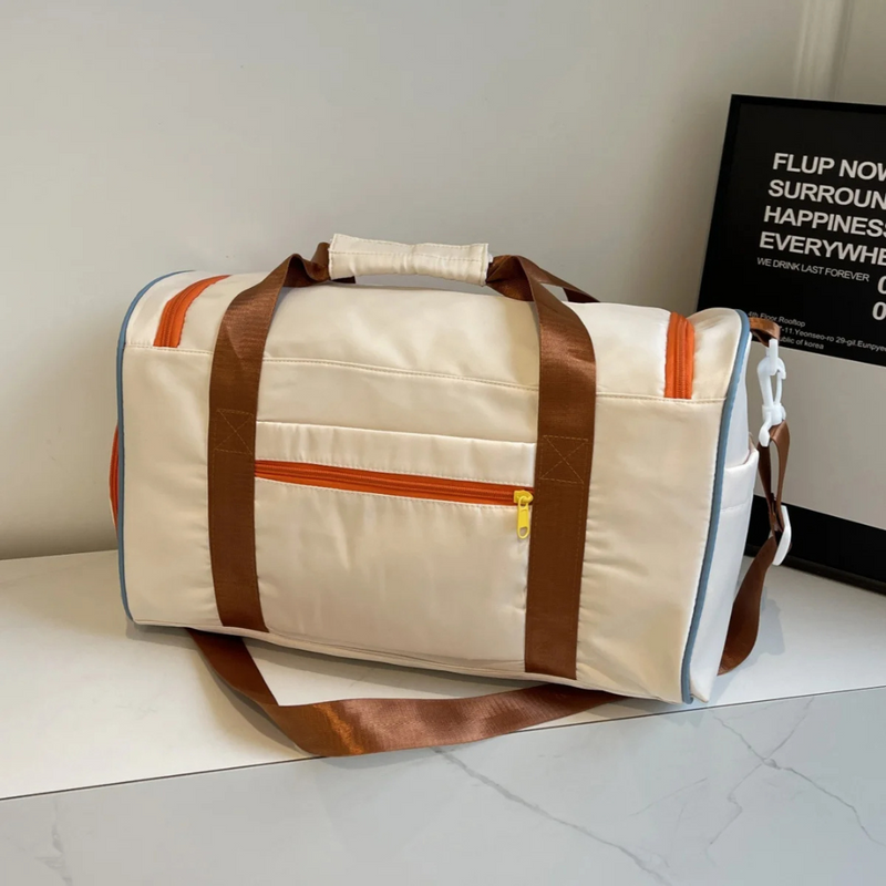 Lightweight Duffle Bag with Colour Blocks - FlexaBag-State of Style