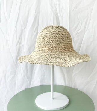 Lightweight, holiday-friendly summer beach hat for women – Debbie-Beige-State of Style